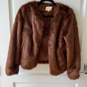 Faux fur Sezane short coat